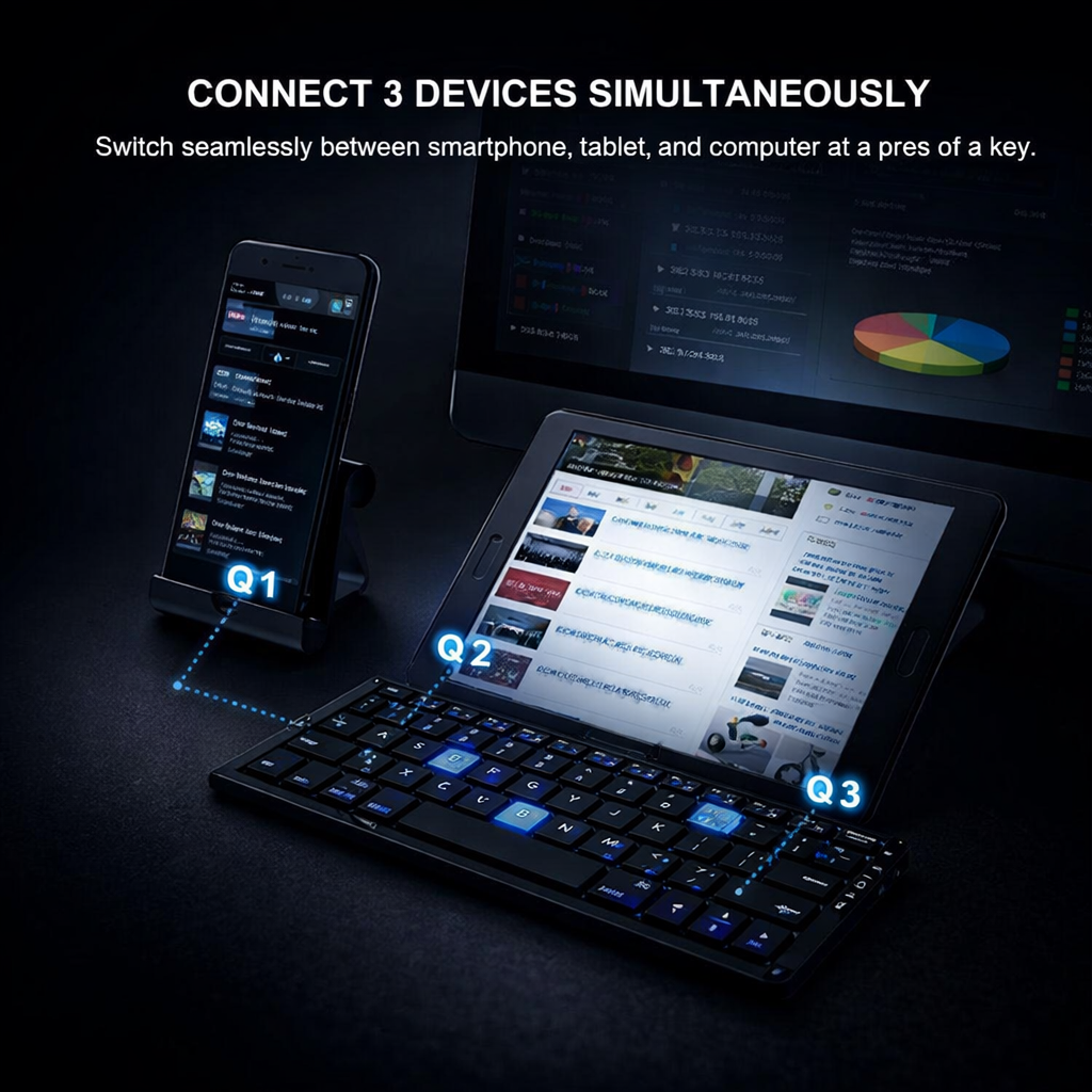 FlexType™ Portable Laptop Keyboard – Turn Your Phone Into A Workstation